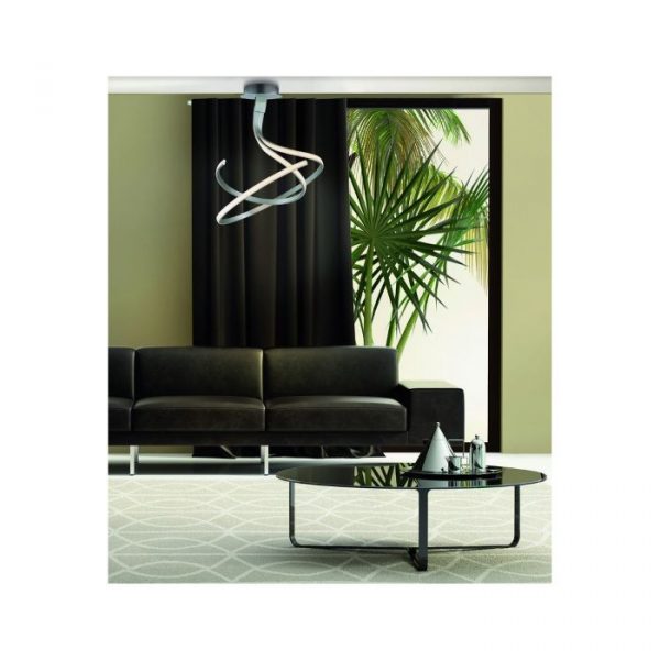 LAMPARA DOBLE - DIMABLE NUR PLATA/CROMO LED 50W 3000K - Imagen 2