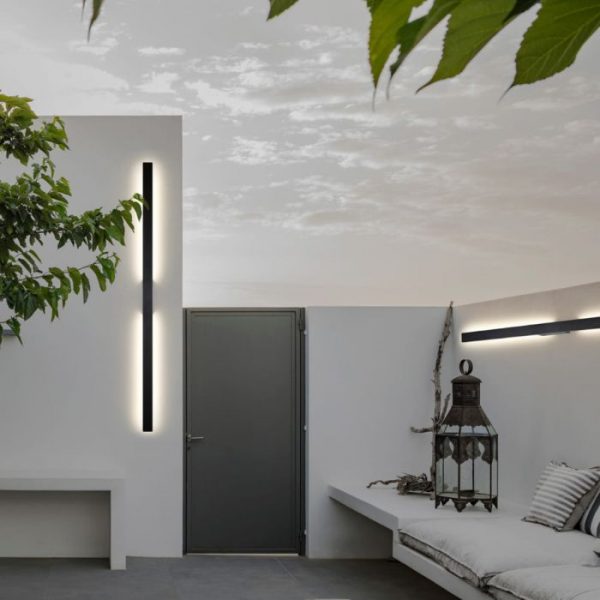 APLIQUE EXTERIOR LED 24W LOTUS NEGRO 7996 MANTRA - Imagen 2
