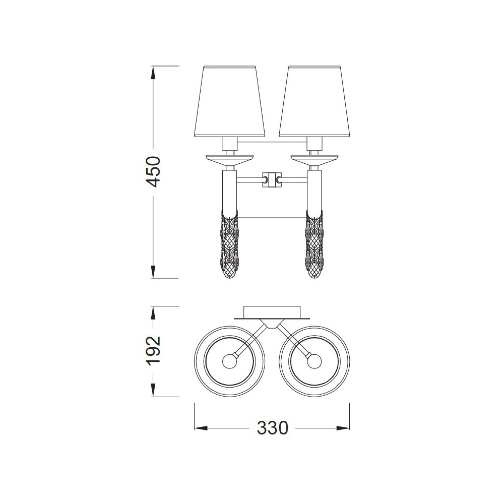 MANTRA TIFFANY CROMO APLIQUE 2L - Imagen 3