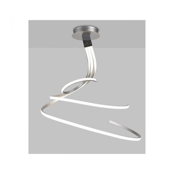 LAMPARA TRIPLE NUR PLATA/CROMO LED 80W 3000K - Imagen 3