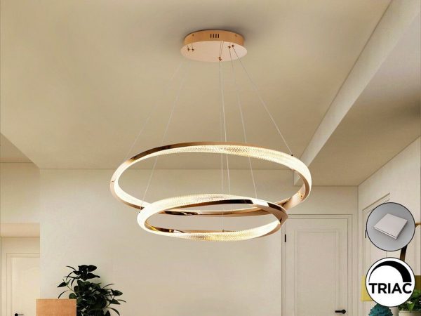 ORBITAS LAMPARA 2 AROS ORO 554107 SCHULLER - Imagen 6