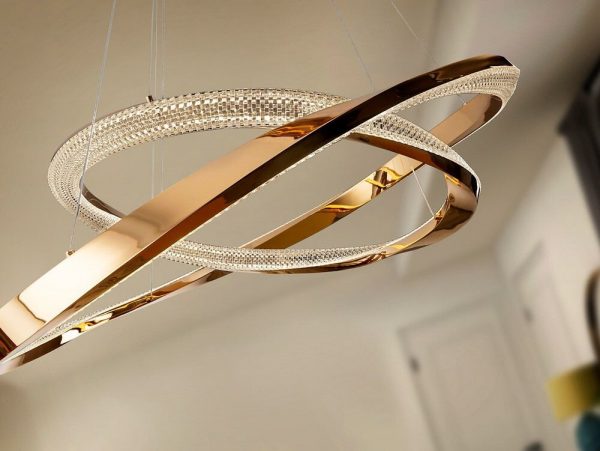 ORBITAS LAMPARA 2 AROS ORO 554107 SCHULLER - Imagen 3