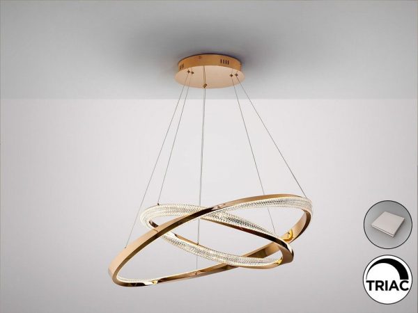 ORBITAS LAMPARA 2 AROS ORO 554107 SCHULLER - Imagen 4