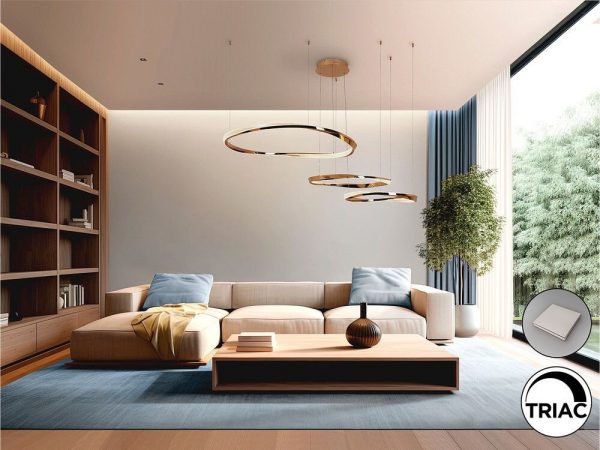 ORBITAS LAMPARA 3 AROS ORO 554213 SCHULLER - Imagen 2