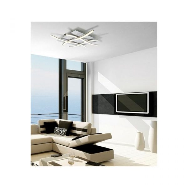 PLAFON - DIMABLE NUR PLATA/CROMO LED 34W 3000K - Imagen 2