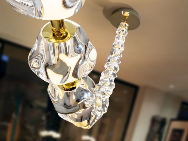 ZARIA II LAMPARA 21L ORO TRANSPARENTE DIMABLE 448796 SCHULLER - Imagen 3