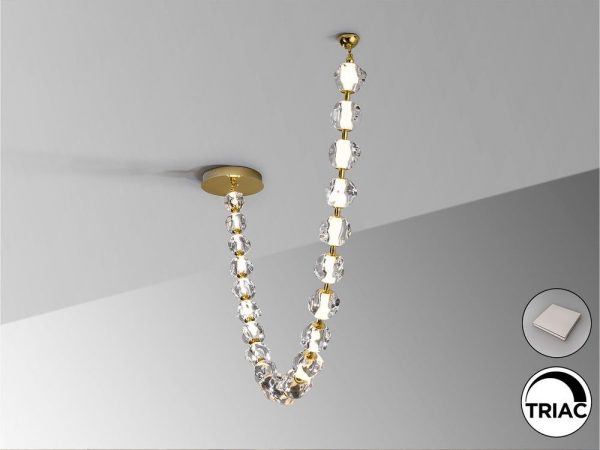 ZARIA II LAMPARA 21L ORO TRANSPARENTE DIMABLE 448796 SCHULLER - Imagen 4