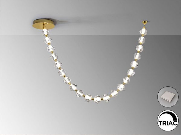 ZARIA II LAMPARA 21L ORO TRANSPARENTE DIMABLE 448796 SCHULLER - Imagen 5