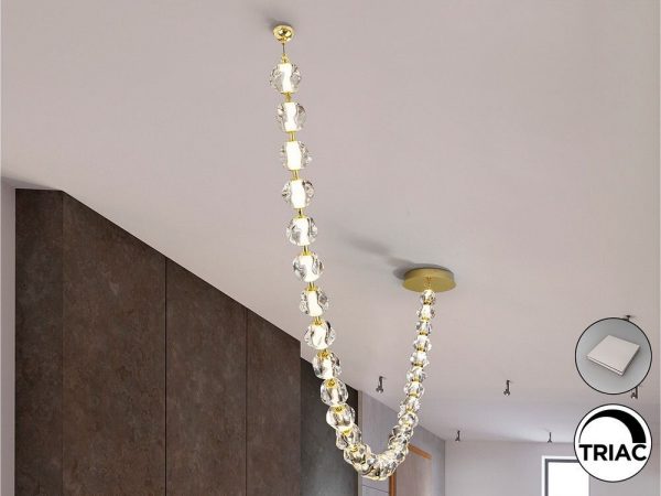 ZARIA II LAMPARA 29L ORO TRANSPARENTE DIMABLE 448925 SCHULLER