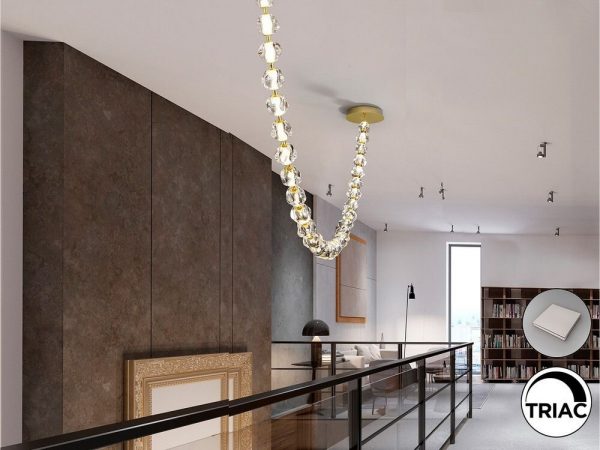ZARIA II LAMPARA 29L ORO TRANSPARENTE DIMABLE 448925 SCHULLER - Imagen 2