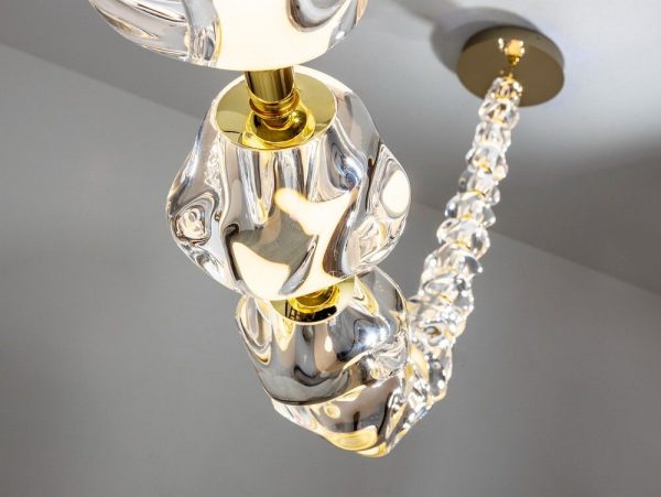 ZARIA II LAMPARA 29L ORO TRANSPARENTE DIMABLE 448925 SCHULLER - Imagen 3