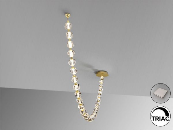 ZARIA II LAMPARA 29L ORO TRANSPARENTE DIMABLE 448925 SCHULLER - Imagen 5