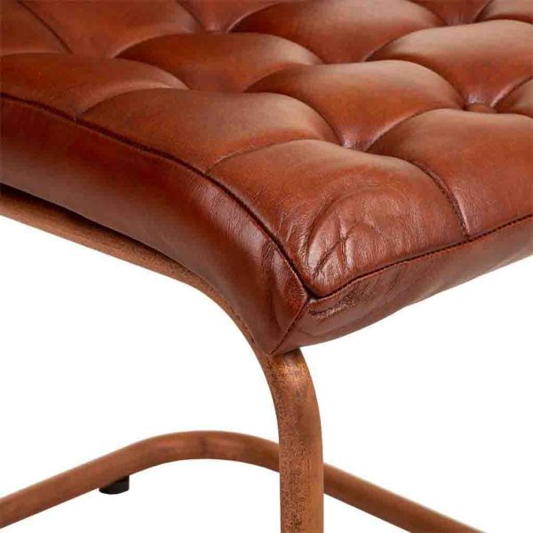 SILLA DE METAL Y PIEL 46X46X93CM - Imagen 6