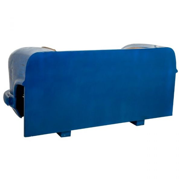SOFA COCHE DE METAL TAPIZADO AZUL 157X68X68CM - Imagen 3