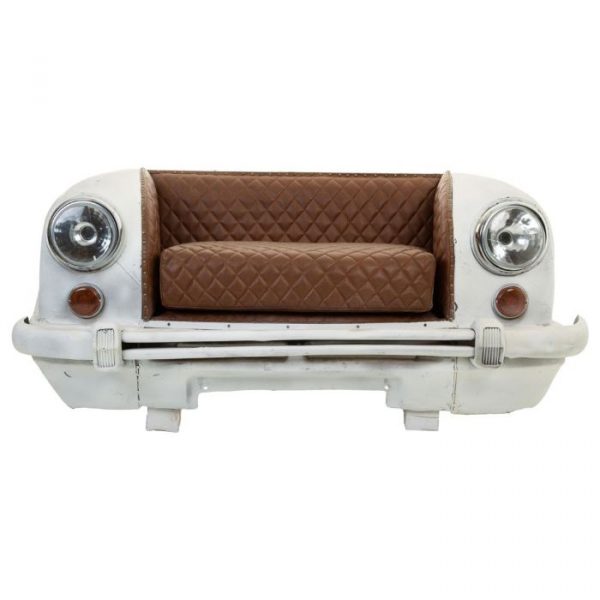 SOFA COCHE DE METAL Y TAPIZADO 157X68X68CM - Imagen 2