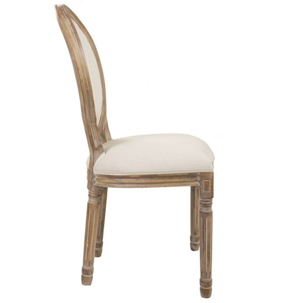 SILLA DE MADERA TAPIZADA 48X46X96CM - Imagen 3