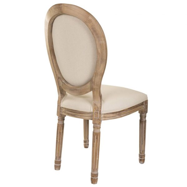 SILLA DE MADERA TAPIZADA 48X46X96CM - Imagen 4