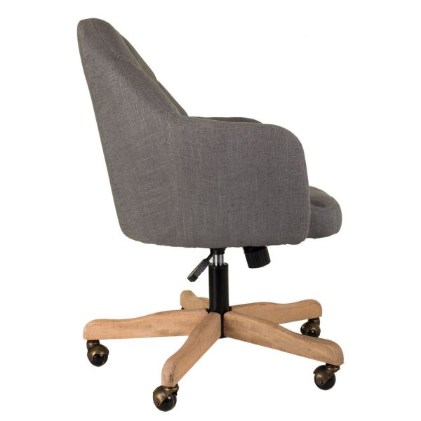 SILLA DE MADERA Y TAPIZADA CON RUEDAS 63X54X40/87H CM - Imagen 3