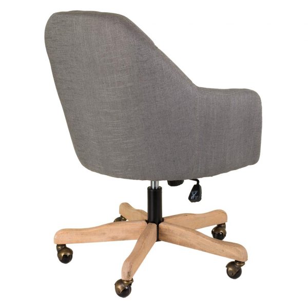 SILLA DE MADERA Y TAPIZADA CON RUEDAS 63X54X40/87H CM - Imagen 4