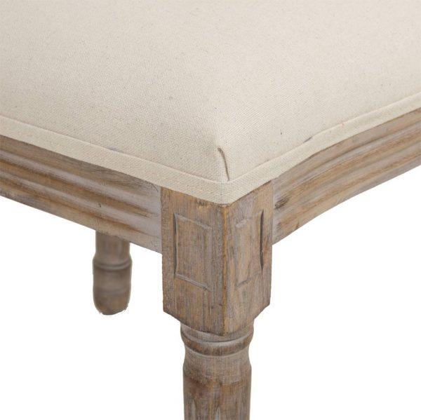 SILLA DE MADERA TAPIZADA Y REJILLLA 48X46X96CM - Imagen 5