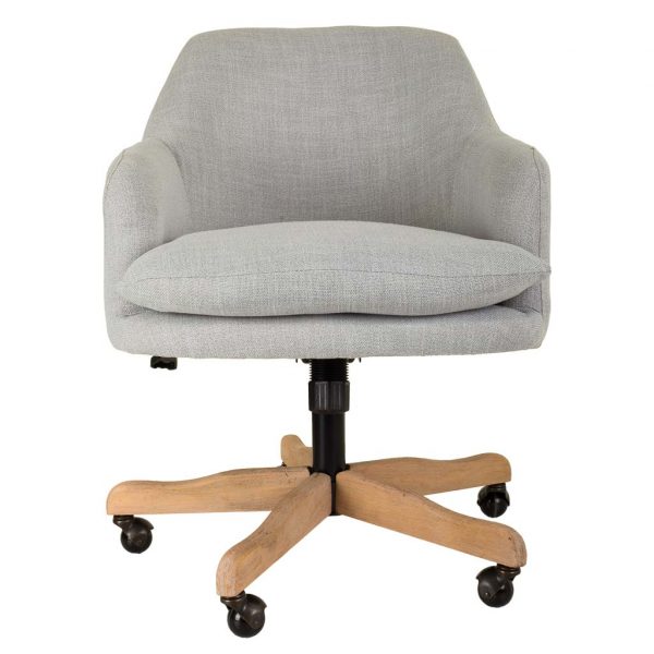 SILLA DE MADERA Y TAPIZADA CON RUEDAS 60X60X40/93H CM - Imagen 2
