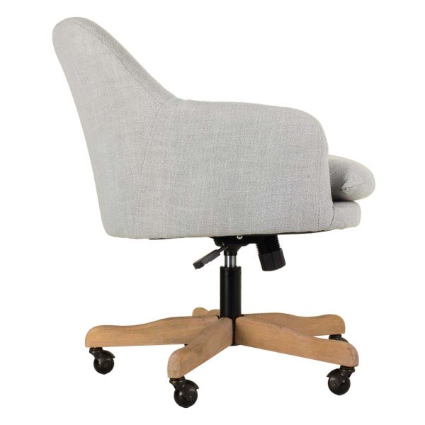 SILLA DE MADERA Y TAPIZADA CON RUEDAS 60X60X40/93H CM - Imagen 3
