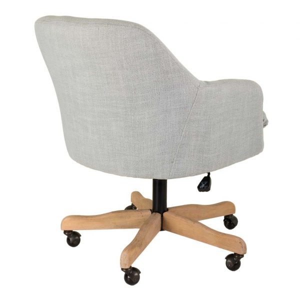 SILLA DE MADERA Y TAPIZADA CON RUEDAS 60X60X40/93H CM - Imagen 4