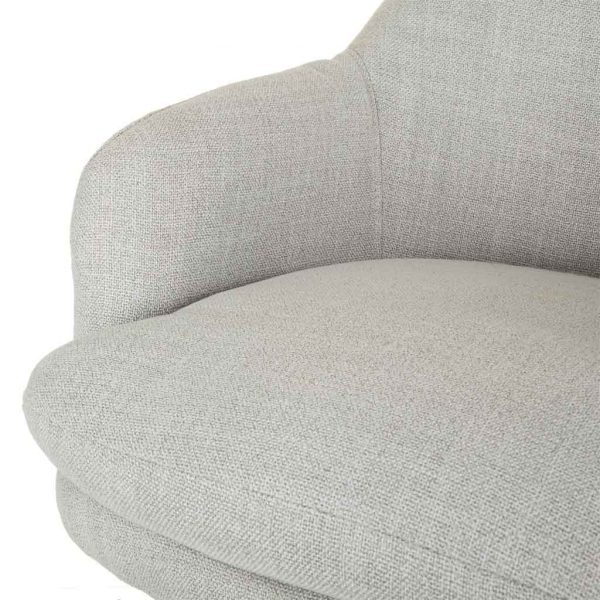 SILLA DE MADERA Y TAPIZADA CON RUEDAS 60X60X40/93H CM - Imagen 5