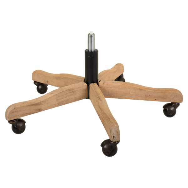 SILLA DE MADERA Y TAPIZADA CON RUEDAS 60X60X40/93H CM - Imagen 6