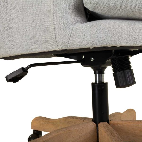 SILLA DE MADERA Y TAPIZADA CON RUEDAS 60X60X40/93H CM - Imagen 7