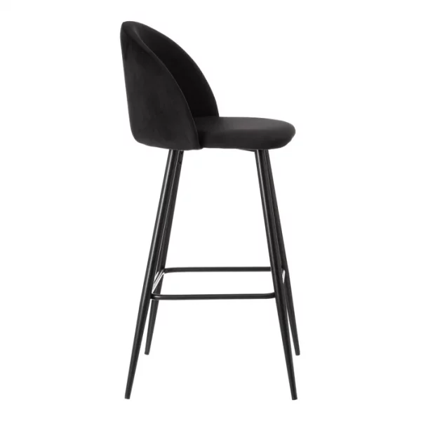 TABURETE ALTO NEGRO TEJIDO-METAL SALÓN 40,20 X 48,20 X 102 C - Imagen 4