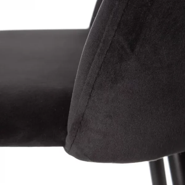 TABURETE ALTO NEGRO TEJIDO-METAL SALÓN 40,20 X 48,20 X 102 C - Imagen 6