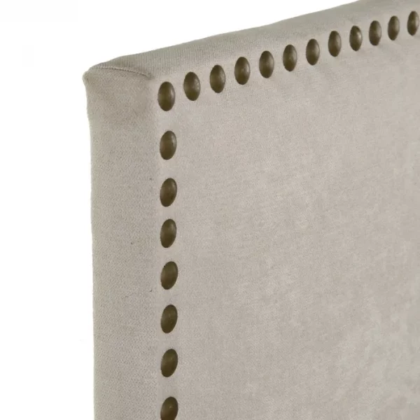 CABECERO BEIGE GRISÁCEO TEJIDO-MADERA 160 X 4 X 80 CM - Imagen 4