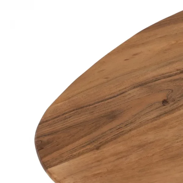 S/2 MESA CENTRO NATURAL MADERA-METAL 110 X 63 X 40 CM - Imagen 6