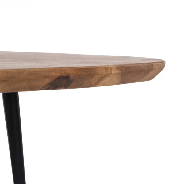 S/2 MESA CENTRO NATURAL MADERA-METAL 110 X 63 X 40 CM - Imagen 7