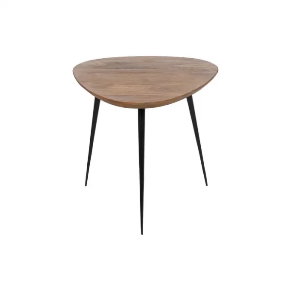 S/3 MESA CENTRO NATURAL MADERA-METAL 86 X 81 X 43 CM - Imagen 4