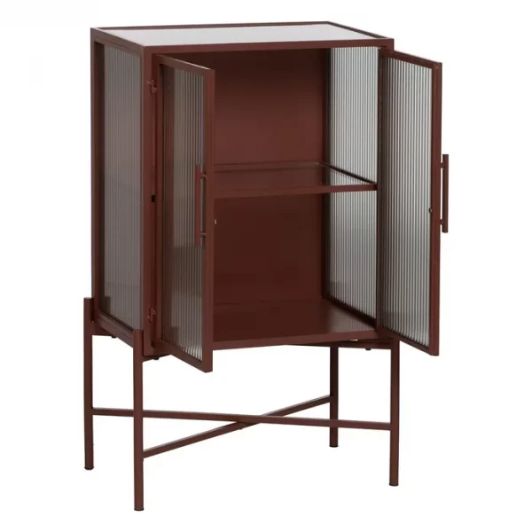 VITRINA TEJA METAL-CRISTAL 52 X 33 X 90 CM - Imagen 4