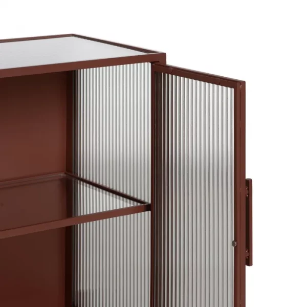 VITRINA TEJA METAL-CRISTAL 52 X 33 X 90 CM - Imagen 7