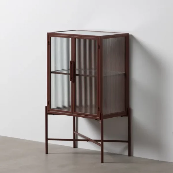 VITRINA TEJA METAL-CRISTAL 52 X 33 X 90 CM - Imagen 2