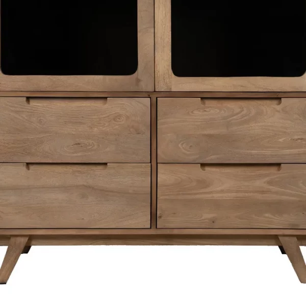 ARMARIO NATURAL MADERA DE MANGO SALÓN 107 X 40,50 X 142 CM - Imagen 6
