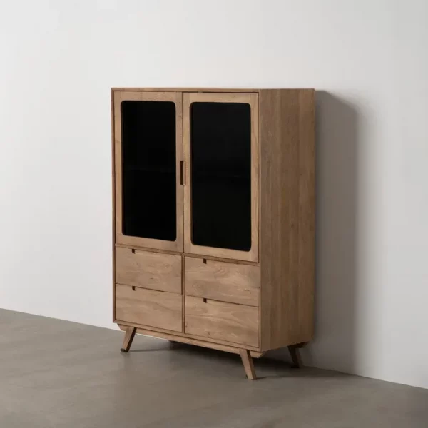ARMARIO NATURAL MADERA DE MANGO SALÓN 107 X 40,50 X 142 CM - Imagen 2