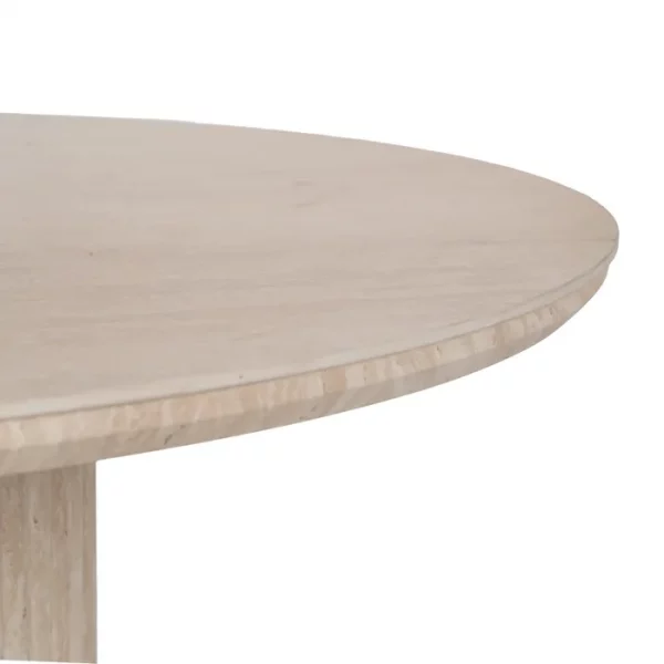 MESA COMEDOR BEIGE PIEDRA MDF DECORACIÓN 90 X 90 X 76 CM - Imagen 5