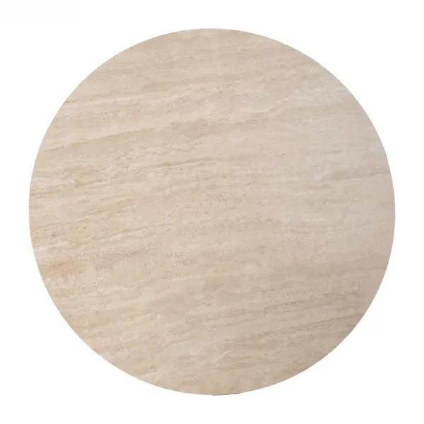 MESA COMEDOR BEIGE PIEDRA MDF DECORACIÓN 90 X 90 X 76 CM - Imagen 7