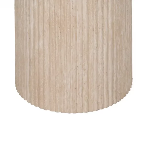 MESA COMEDOR BEIGE PIEDRA MDF DECORACIÓN 90 X 90 X 76 CM - Imagen 8