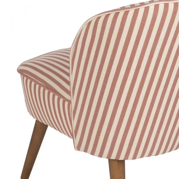SILLÓN RAYAS TERRACOTA MADERA DE CAUCHO 54 X 64 X 73 CM - Imagen 10