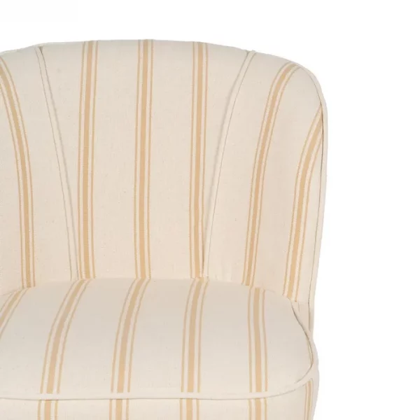 SILLÓN RAYAS MIEL MADERA DE CAUCHO SALÓN 54 X 64 X 73 CM - Imagen 6