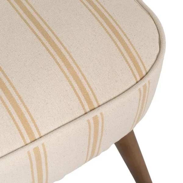 SILLÓN RAYAS MIEL MADERA DE CAUCHO SALÓN 54 X 64 X 73 CM - Imagen 9