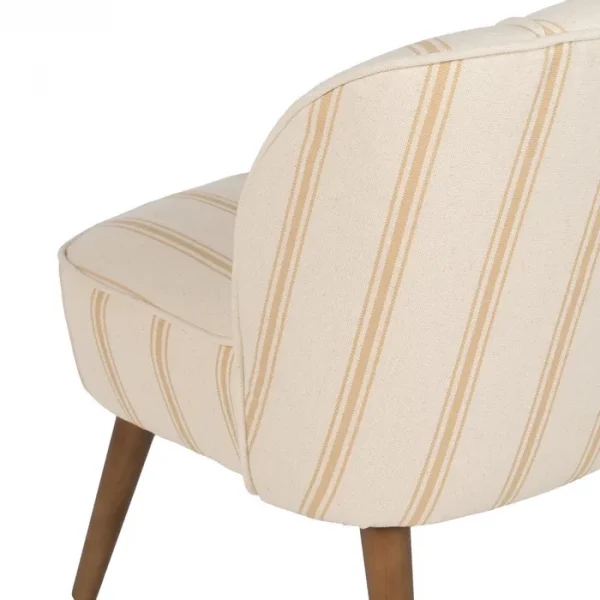 SILLÓN RAYAS MIEL MADERA DE CAUCHO SALÓN 54 X 64 X 73 CM - Imagen 10