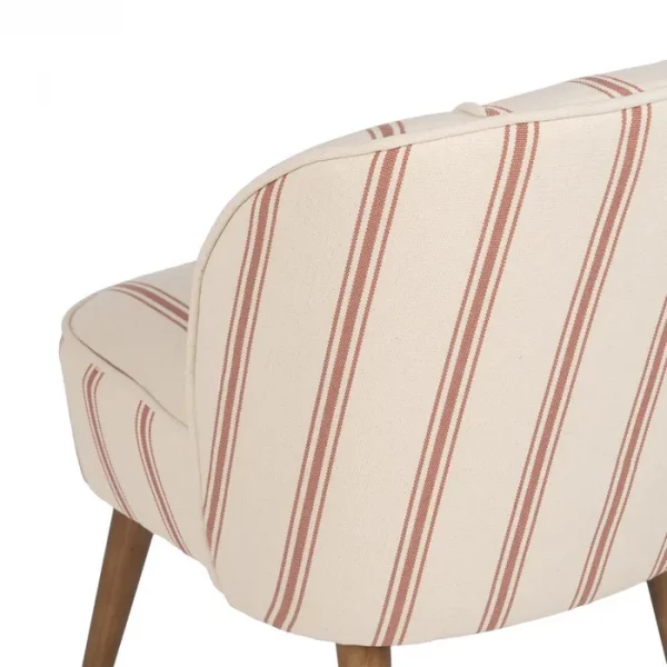 SILLÓN RAYAS TERRACOTA MADERA DE CAUCHO 54 X 64 X 73 CM - Imagen 10