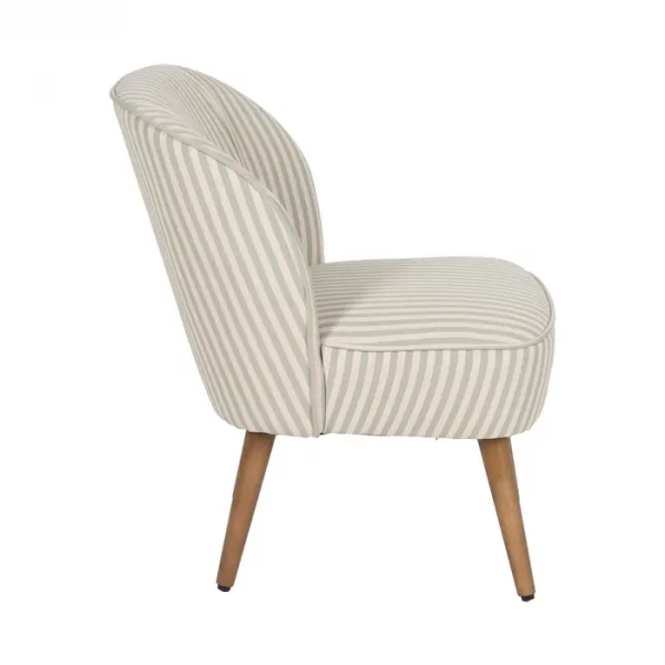 SILLÓN RAYAS VERDE MADERA DE CAUCHO 54 X 64 X 73 CM - Imagen 4